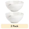 Grey Marble Stoneware Bowls Set of 2 | Marble Collection