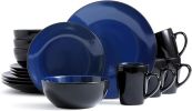 Blue Stoneware Dinnerware Set - 16pc