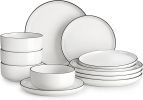 12-Piece Plates and Bowls Dinnerware Set