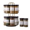 16-Jar Revolving Countertop Spice Rack Organizer with Pre-Filled Spices