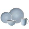 16-Piece Stoneware Dining Set, Blue