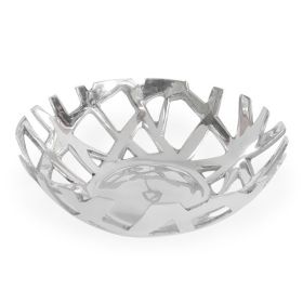 Recycled Aluminum Alloy Modern Fruit / Bread Bowl