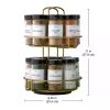 16-Jar Revolving Countertop Spice Rack Organizer with Pre-Filled Spices