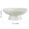 12-Inch Speckled White Ceramic Decorative Bowl