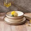 Large Ceramic Serving Bowls with Double Reactive Glaze
