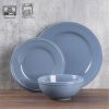 12-Piece Stoneware Dinnerware Set, Blue