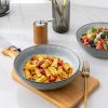 Stoneware Serving Bowls with Textured Pattern