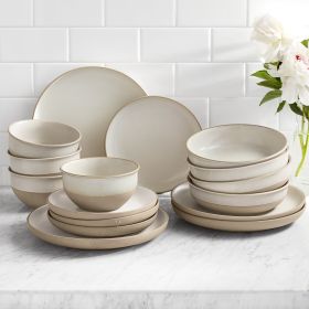 16-Piece Dinnerware Set, Cream