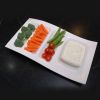 Fine China Taco Plates Set of 2 – White Stackable Serving Plates