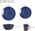 Blue Stoneware Dinnerware Set - 16pc