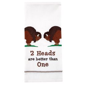 TWO HEADS ARE BETTER DISHTOWEL