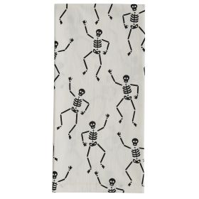 SKELETONS FLOUR SACK PRINTED DISHTOWEL