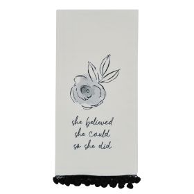 SHE BELIEVED SHE COULD DECORATIVE DISHTOWEL