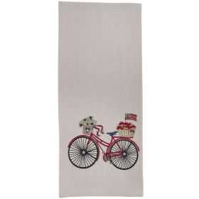 BICYCLE WITH FLAG DISHTOWEL