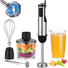 Mooka Family 5-in-1 Handheld Immersion Blender, Black (Option: Black)