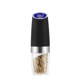 Adjustable Automatic Gravity Pepper Grinder (Color: 1pcs Black)