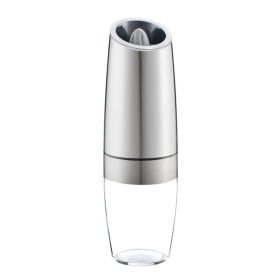 Adjustable Automatic Gravity Pepper Grinder (Color: 1pcs Silver)