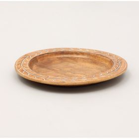 Handcrafted Artisan Wood Charger Plates (Option: Brown)